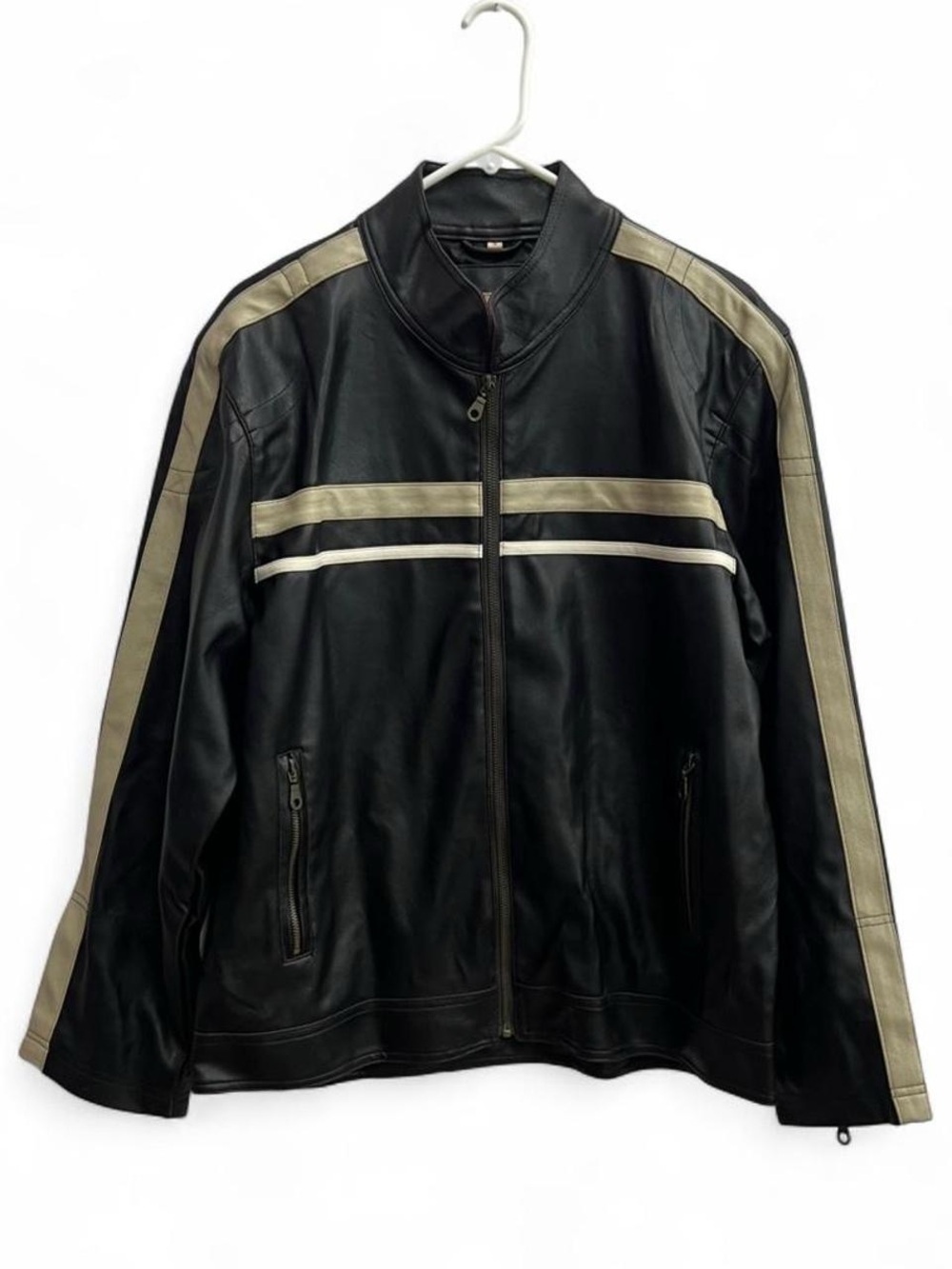 Mens Point Zero Leather Biker Jacket Size Small NWOTs